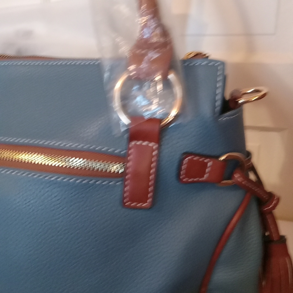 Blue and Brown Women's Handbag - Picture 8 of 13